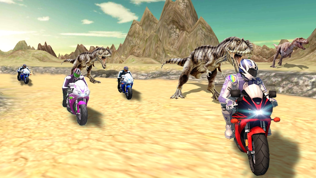 Dino World Bike Race Game - Jurassic Adventure Captura de tela 2