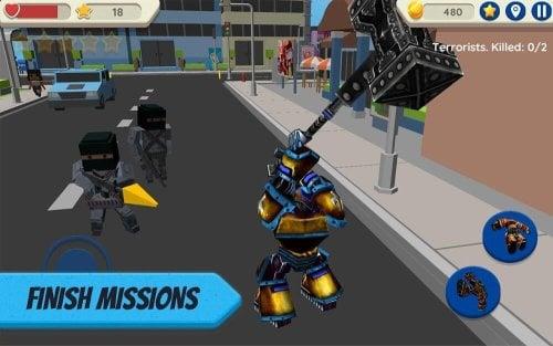 Robot Hero: City Simulator 3D Скриншот 0