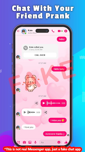 Fake Chat - Prank Message Скриншот 1