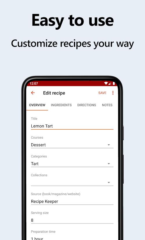 Recipe Keeper Zrzut ekranu 1