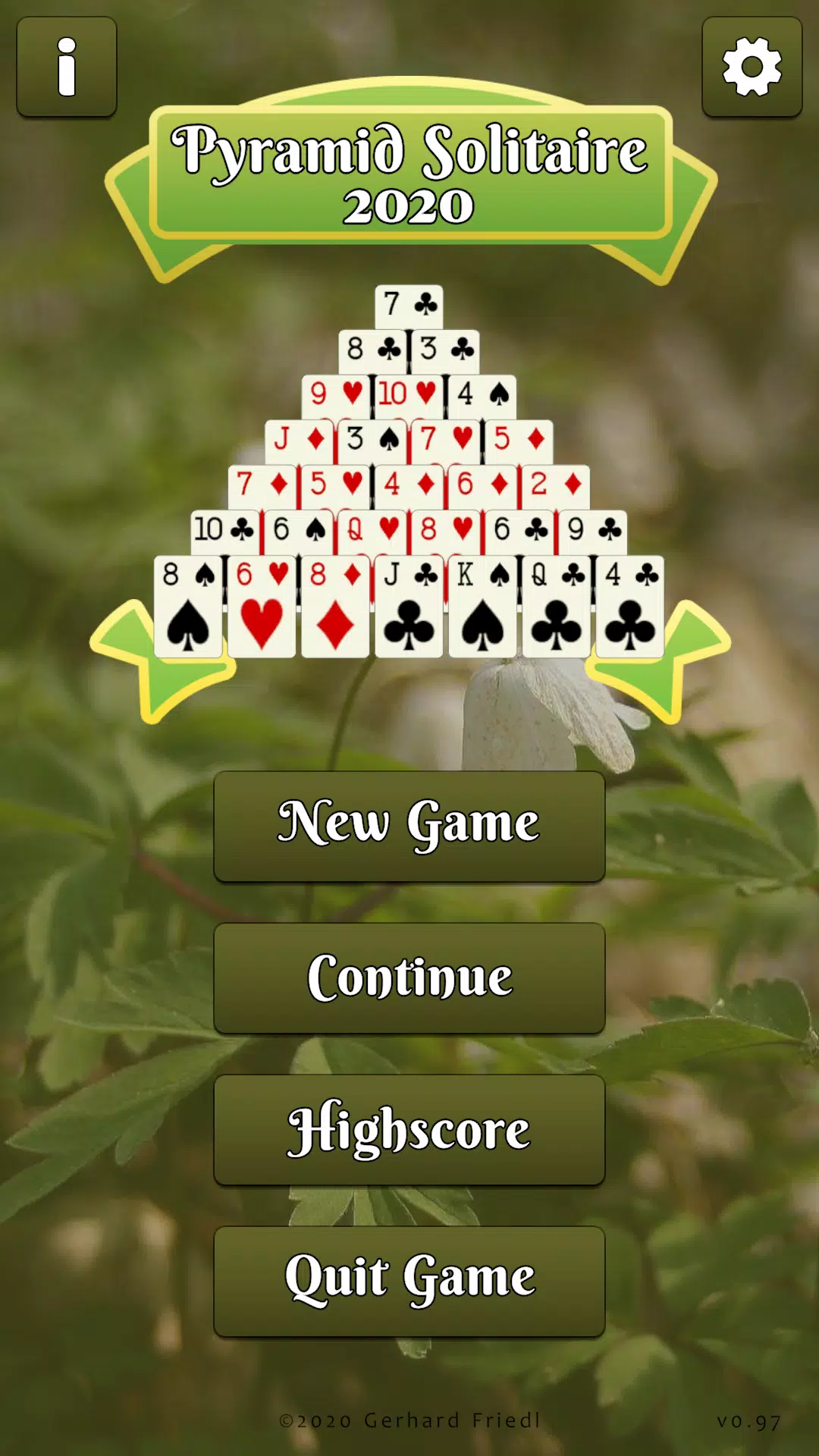 Pyramid Solitaire Card Game 螢幕截圖 0