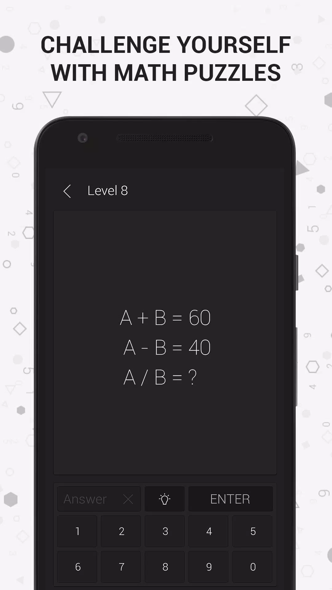 Math | Riddle and Puzzle Game स्क्रीनशॉट 0