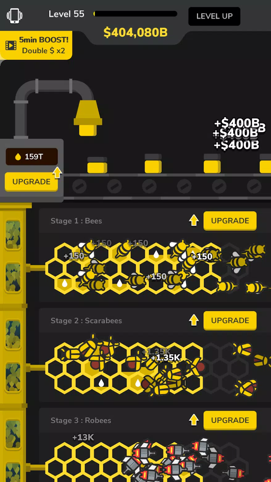 Idle Bee Factory Tycoon Schermafbeelding 2