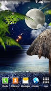 Tropical Night Live Wallpaper Tangkapan skrin 0