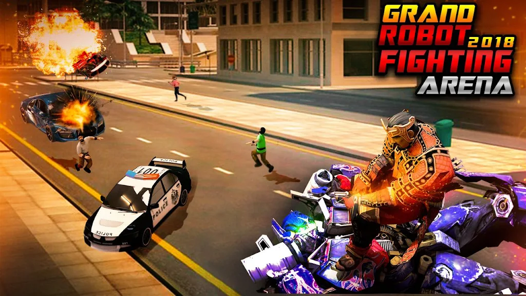 Futuristic Robot City Fighting 3D Game Capture d'écran 3