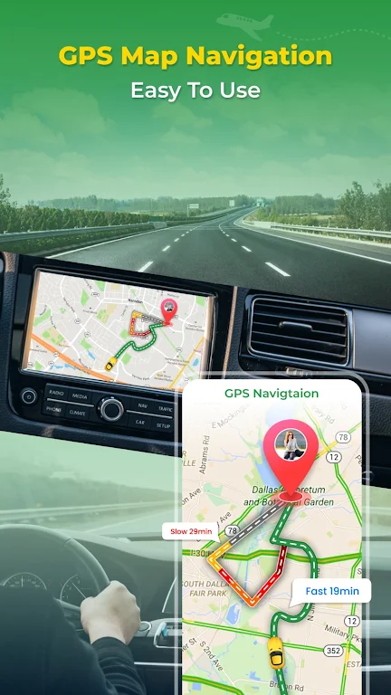 GPS Earth Map Voice Navigation Tangkapan skrin 1