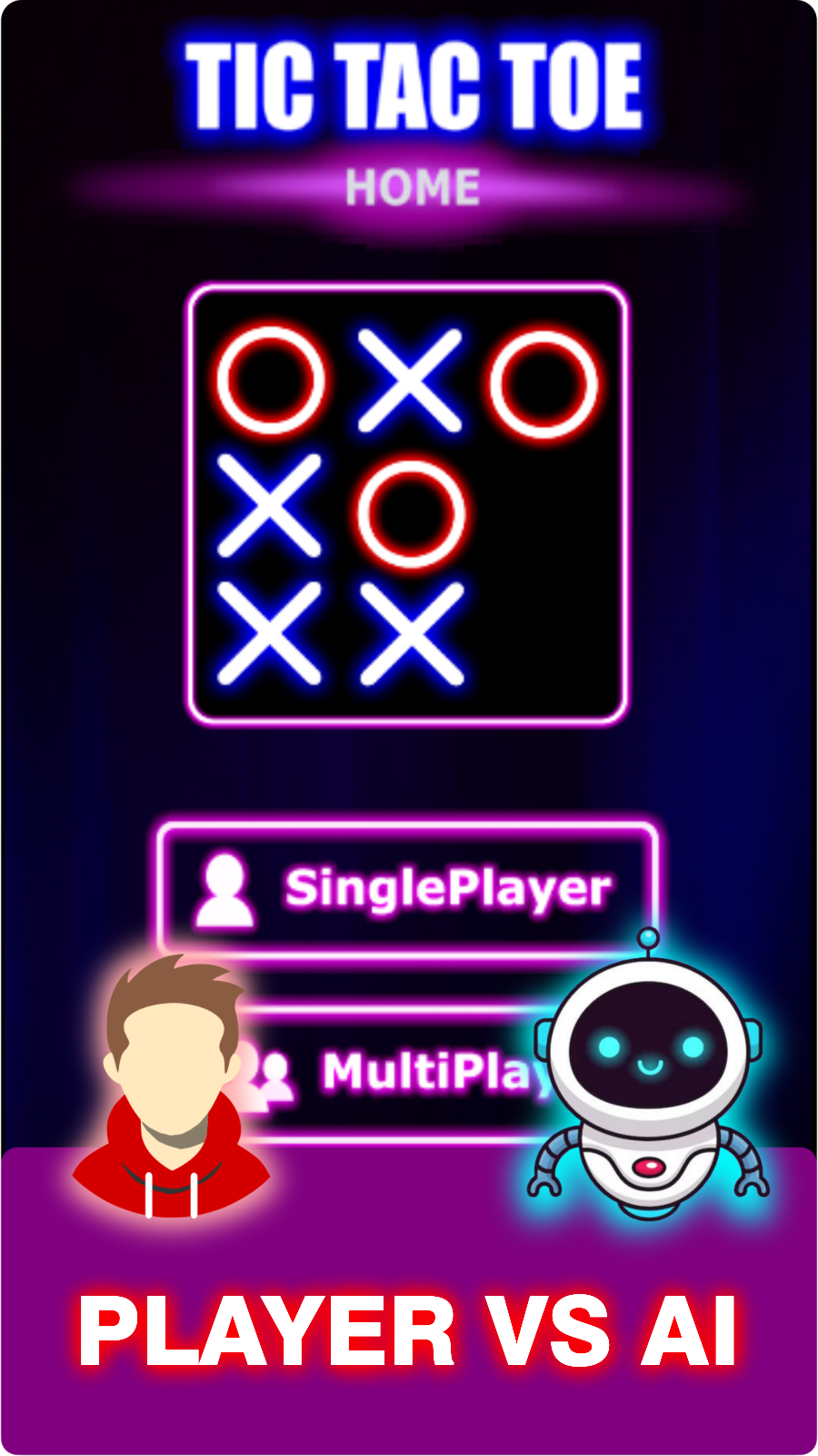 Tic Tac Toe Home : 2 Player XO Screenshot 2