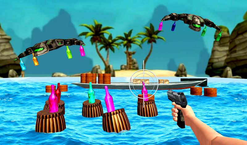 FPS Gun: Bottle Shooting Game Ekran Görüntüsü 1