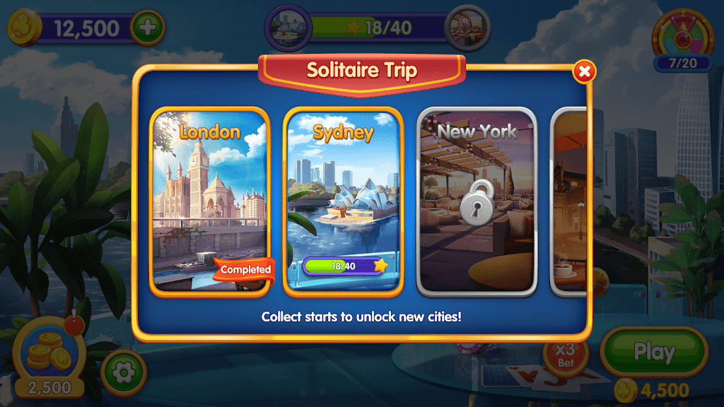 Solitaire Trip: Classic Tripeaks Card Game ဖန်သားပြင်ဓာတ်ပုံ 3