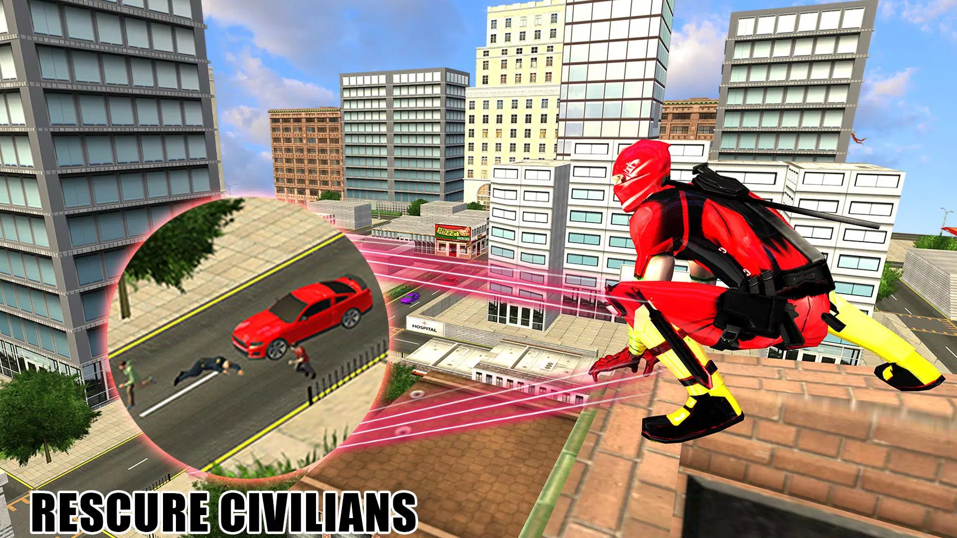 Flying Ninja Hero Crime Chase Tangkapan skrin 3