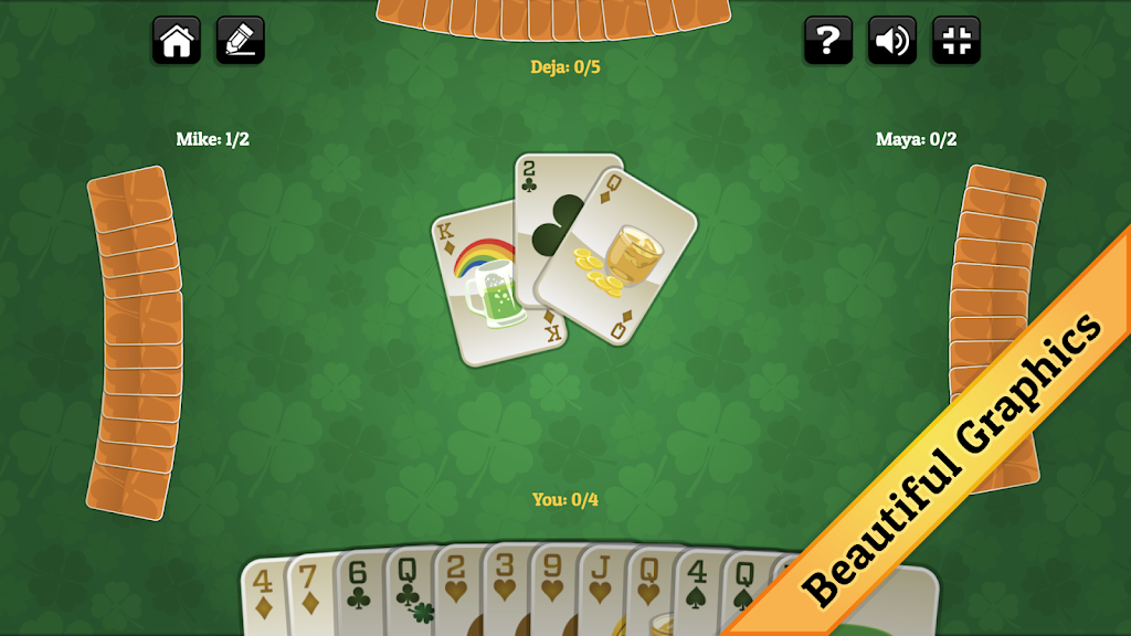 St. Patrick’s Day Spades Screenshot 1