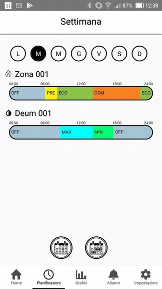 Schermata RadiaxWeb Regolazione 2