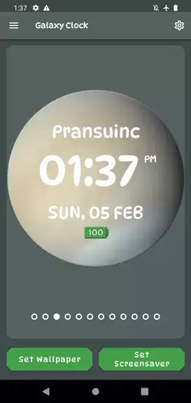 Galaxy Clock Live Wallpapers স্ক্রিনশট 3