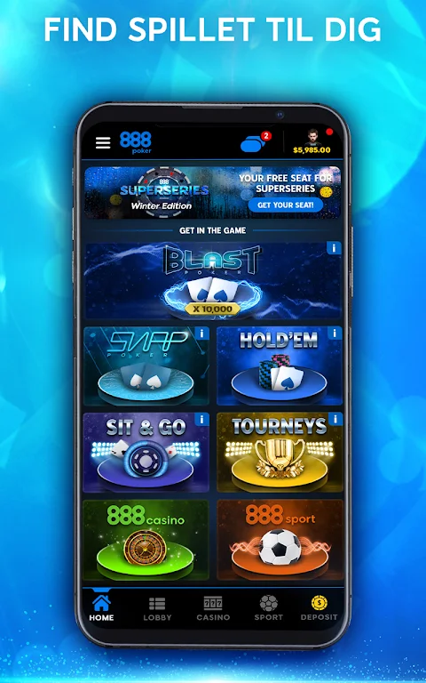 888 Poker - Spil Texas Holdem 螢幕截圖 2
