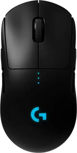 Logitech - Pro Lightweight Wireless optische ambidextere gamingmuis met RGB -verlichting - Draadloos - Zwart