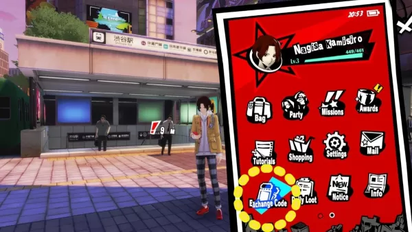 P5X code redemption interface