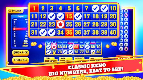 Keno Games Casino Fun 螢幕截圖 1