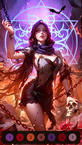 Halloween Witch Coloring Games 스크린샷 0