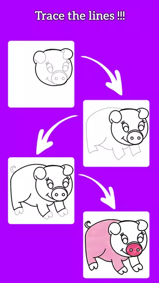 Learn To Draw Animals - Steps Tangkapan skrin 2