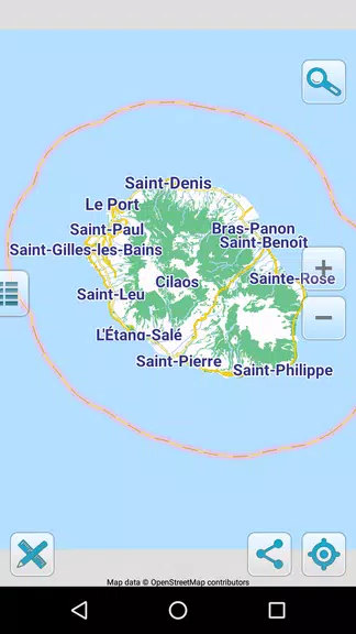 Map of Reunion offline 스크린샷 0