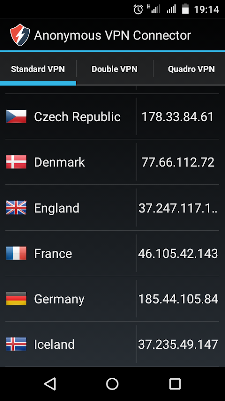 Anonymous VPN Connector ဖန်သားပြင်ဓာတ်ပုံ 1