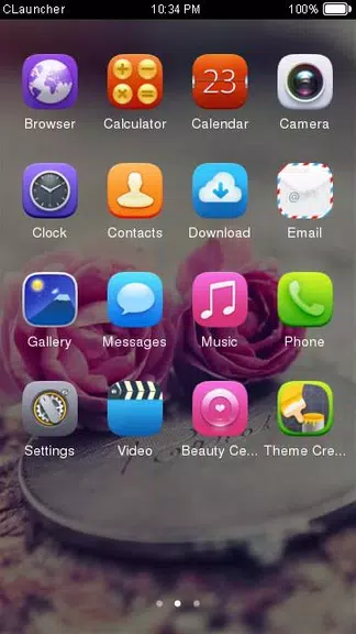 Pink Roses Theme C Launcher Captura de tela 1