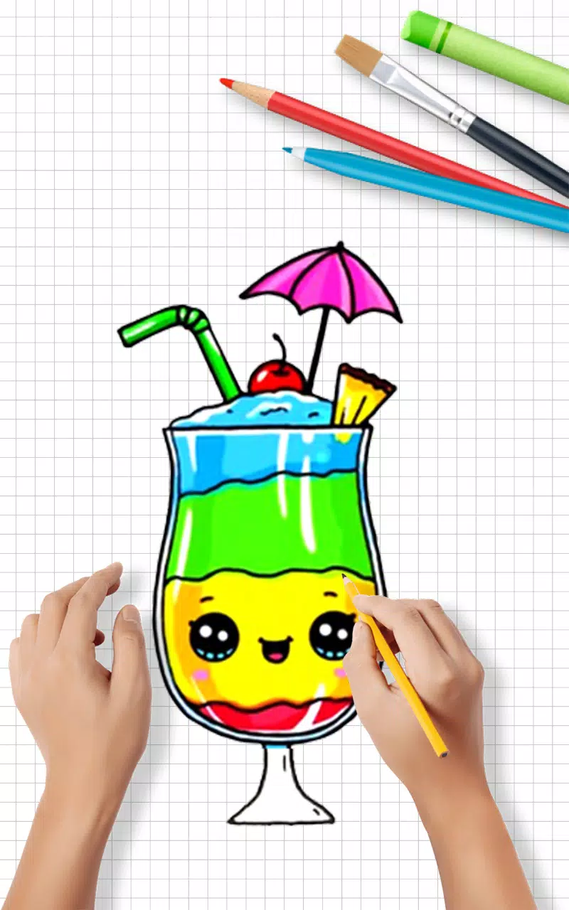 Draw Cute Drinks Captura de pantalla 2