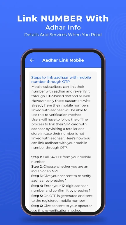 Link Number With Aadhar Info Tangkapan skrin 3
