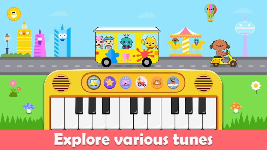 Toddler Piano and Music Games স্ক্রিনশট 0