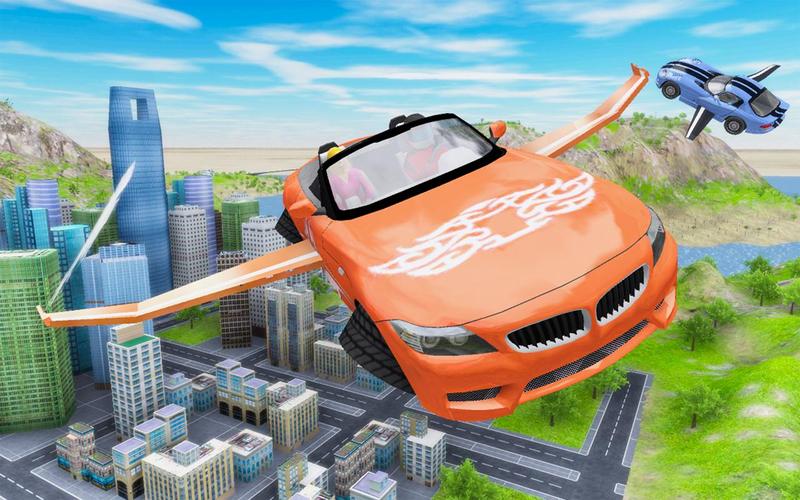 Flying Car Extreme Simulator स्क्रीनशॉट 0