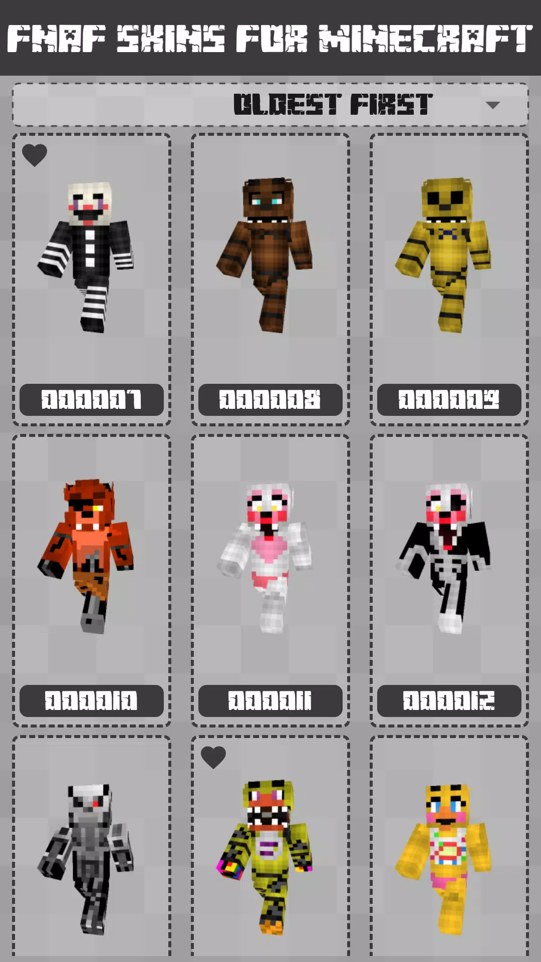 FNAF Skins for Minecraft PE Tangkapan skrin 2