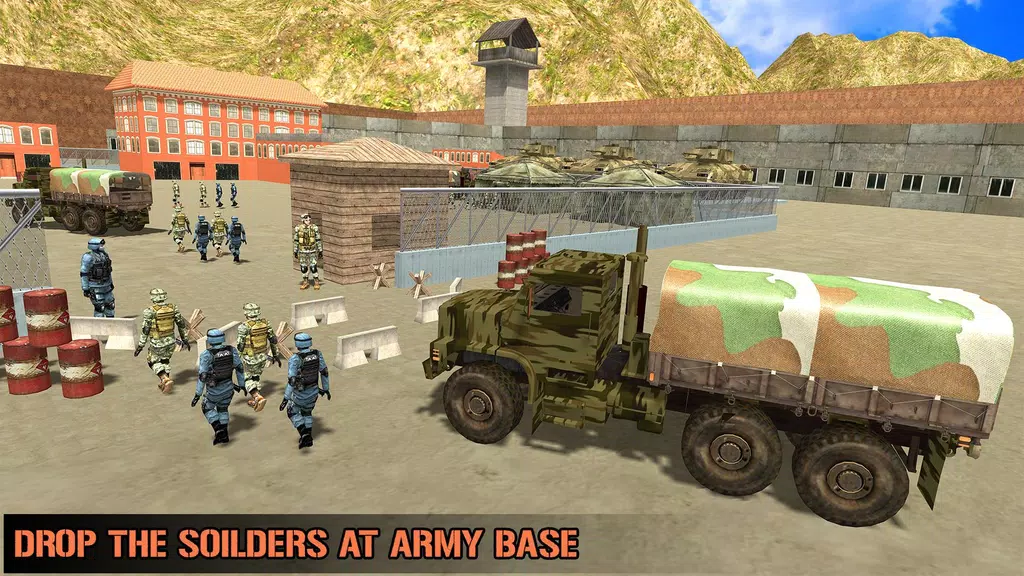 US Army Transporter Truck Game Captura de pantalla 2