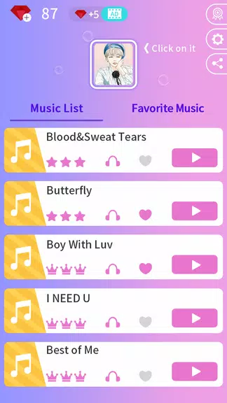 Kpop Music Game - Dream Tiles Captura de pantalla 0