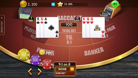 Baccarat casino offline card Captura de tela 0