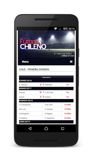 Live Chilean Soccer Schermafbeelding 2