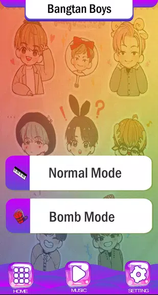 BTS Chibi Piano Tiles Captura de pantalla 2