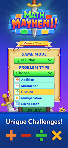 Math Mayhem Mental Math Game Captura de pantalla 0