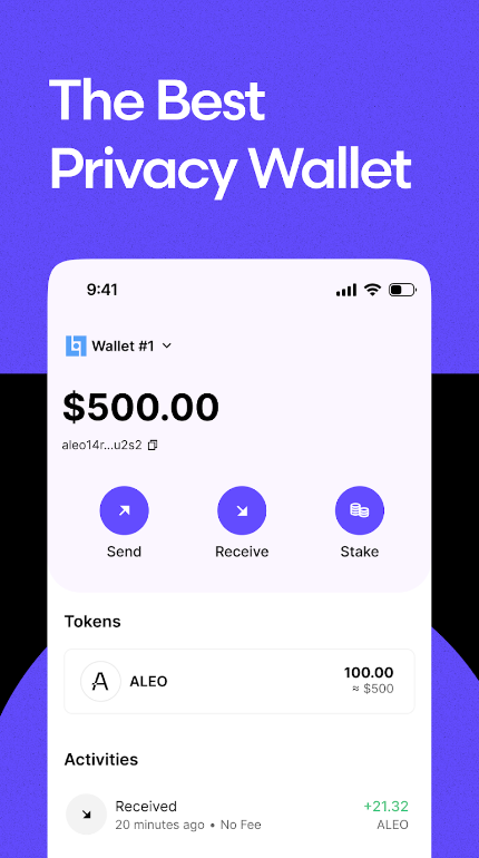 Leo Wallet ဖန်သားပြင်ဓာတ်ပုံ 1