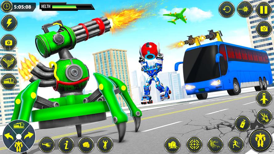 School Bus Robot Car Game Screenshot 3