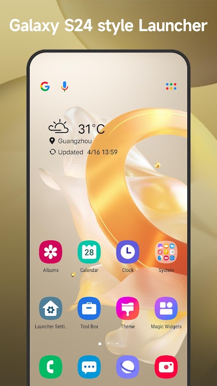 Cool S24 Launcher Galaxy OneUI Mod Captura de pantalla 0
