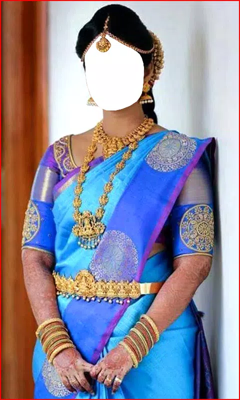 South Indian Women Saree Photo 螢幕截圖 1