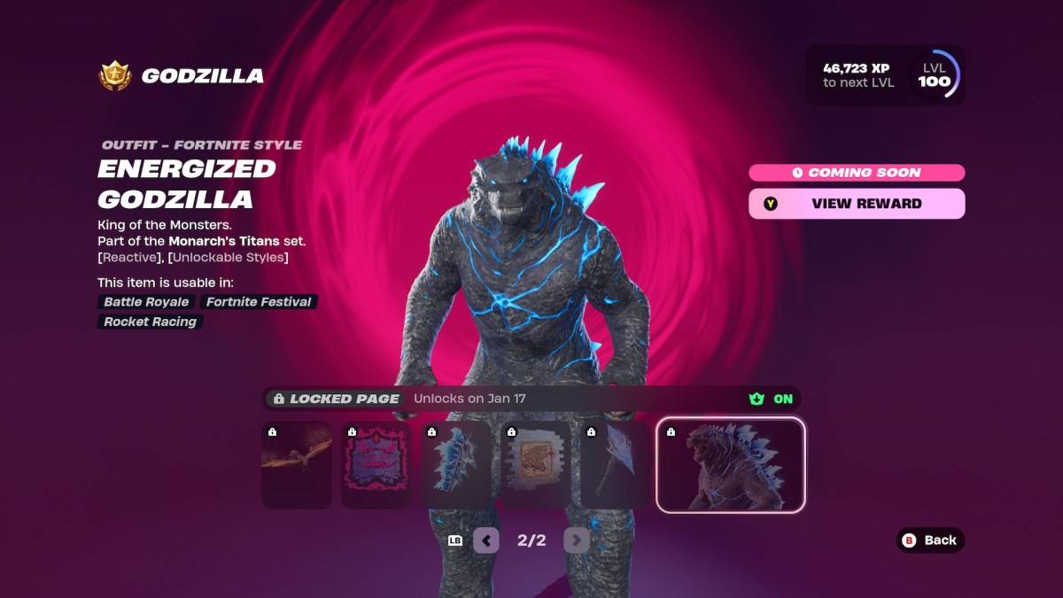O estilo Godzilla Energizado no Fortnite