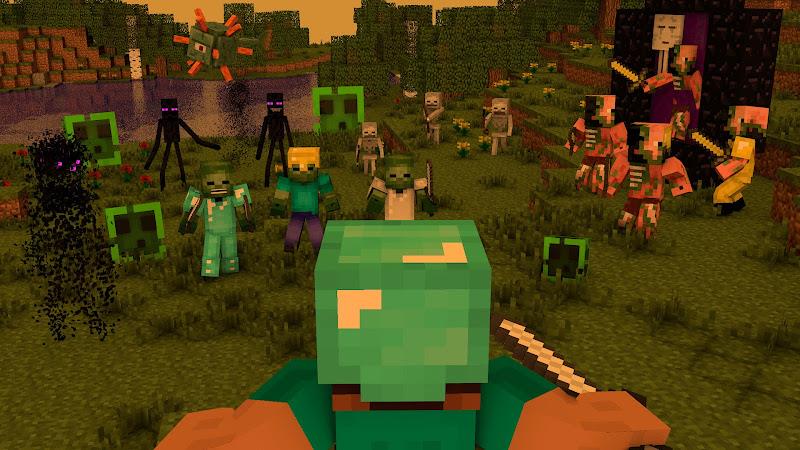 Minecraft: Zombie and Mutant Скриншот 0