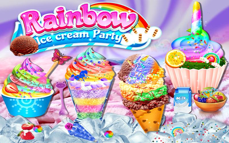 Rainbow Ice Cream Party Captura de tela 3