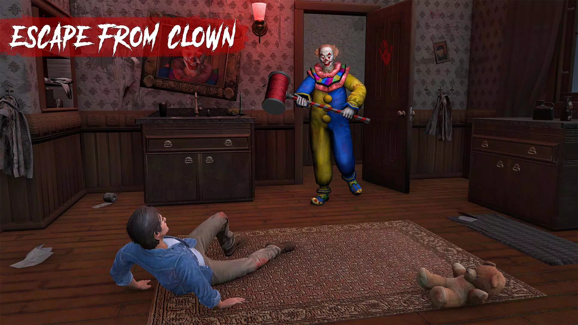 Scary Clown - Horror Game 3D Скриншот 1