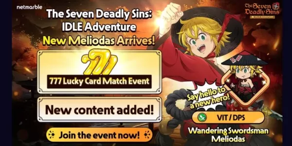 Meliodas menyertai 'The Seven Deadly Sins: Idle Adventure' dalam acara terhad masa
