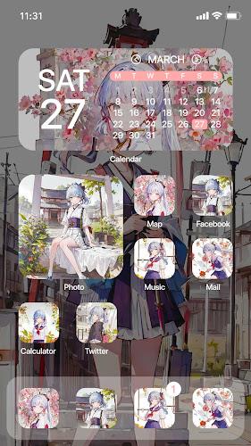 Wow Ayaka Theme - Icon Pack 螢幕截圖 0