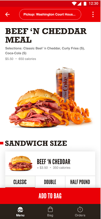 Arby's Fast Food Sandwiches Captura de tela 2