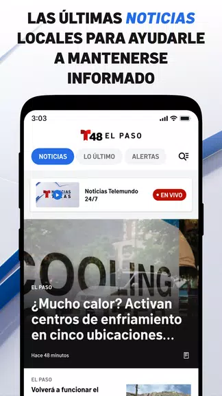 Telemundo 48 El Paso: Noticias ဖန်သားပြင်ဓာတ်ပုံ 0