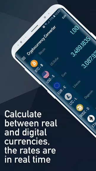 Cryptocurrency Rate Converter Captura de pantalla 0